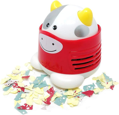 allydrew Cute Portable Mini Vacuum Cleaner for Home and Office, Cow