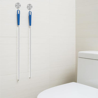 2Pcs 23.62Inch Sink Unclogger Tool, Ymapinc Toilet Shower Sink Snake Drain Brush, Lint Trap Cleaning Tools, Bathroom Bathtub Drain Clog Remover for Kitchen Plumbing