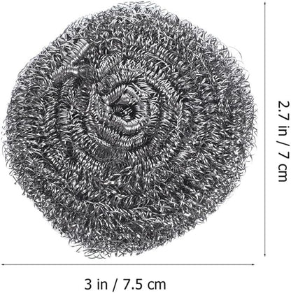 SOIMISS 15pcs Stainless Steel Pot Scrubbers Metal Scourers Set 22g Sturdy Kitchen Cleaning Balls for Pan Grill Dishwashing Household Use