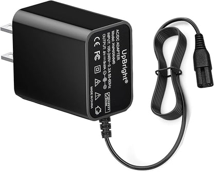 UpBright 2-Prong 9V AC/DC Adapter Compatible with Homitt HM115C HM115D HM115 C HM 115 D HM115CW HM115CD HM115CG Electric Spin Scrubber 360 Cordless Power Scrub FD DK10-090-0650 Supply Battery Charger