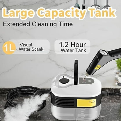 2500w Handheld High-Temperature Pressurized Steam Cleaner, 2026 Upgraded Portable High Pressure Steam Cleaner, 2500watt Handheld Steam Cleaner for Kitchen, Bathroom, Furniture, Car (Basic-Green)