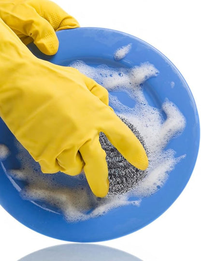 15pcs Steel Wool Scrubber Pot Cleaning Balls Metal Scrubbers for Heavy Duty Kitchen Dishwashing and Grill Cleaning Household Use