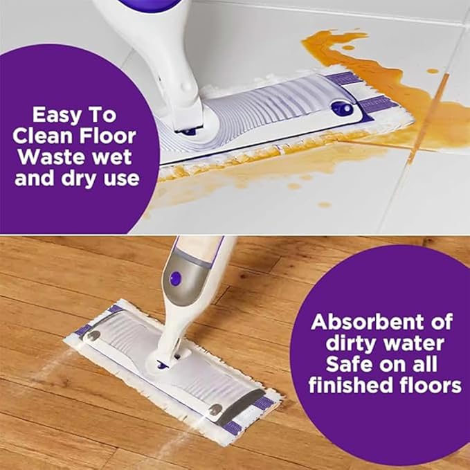 Replacement for S.wiffer PowerMop Disposable Mop Pads Multi-Sided Cleaning, Compatible with S.wiffer PowerMop for All Safe Floors，25 Count