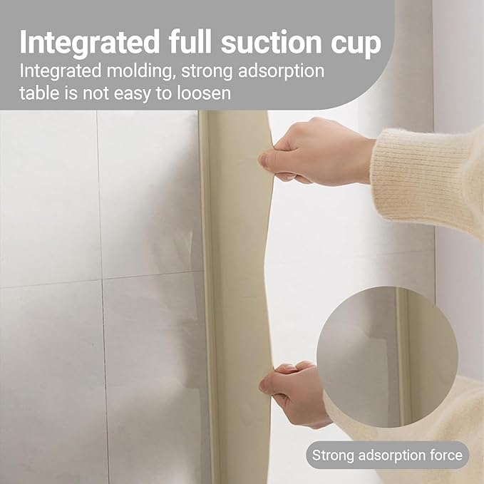 Sink Splash Guard - Water Splash Guard for Kitchen, Island and Bathroom -Secure Non-Slip Suction Cup Base - Dishwasher Safe, Sink Protectors for Kitchen Sink, Gray