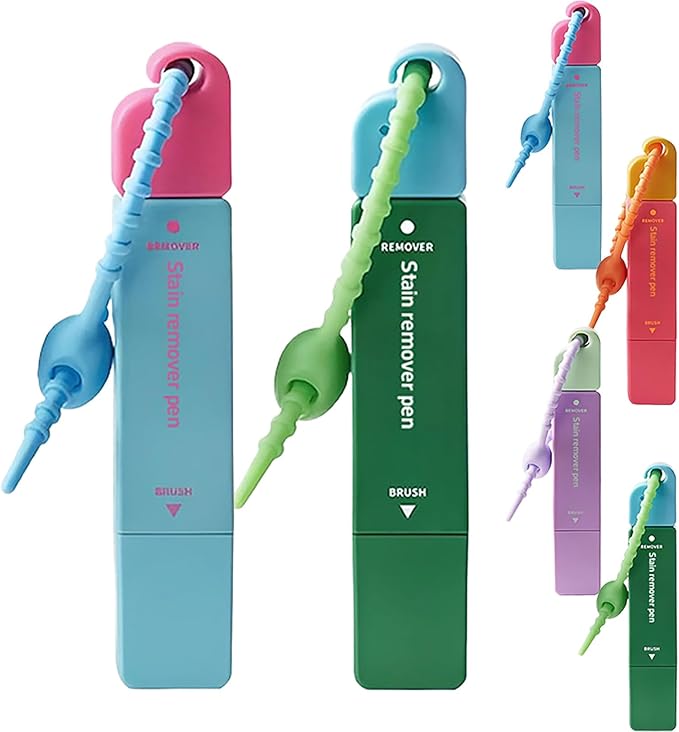 Double-Headed Instant Stain Remover Pen, Portable Dual-Tip Stain Remover Pen for Clothes Spot, Instant Fabric Stains Removers Pens for Oil Wine and Food Stains, Dates, Office, Travel Using (Combo 3)
