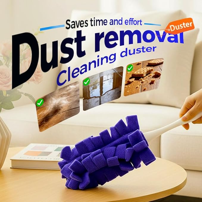 Duster Refills Reusable,360° Heavy Duty Fleece Reusable Duster Refills Duster Pads Washable Cleaning Pads Tools for Cleaning Ceiling Fan Window Kitchen (15PCS)