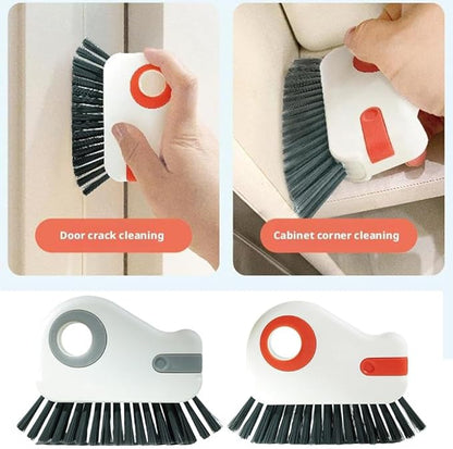 2 in 1 Groove Cleaning Brush, 2025 New Window Track Cleaning Tools, Multifunction Window Track Cleaner with Hard Bristle and Hidden Scraper, Crevice Brush for Window