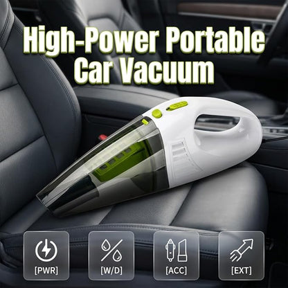 Handheld Vacuum 4500Pa Powerful Suction Car Vacuum Cleaner, Wet & Dry Use with Washable Filter, Portable Hand Vacuum with Anti-Backflow Dust Cup for Car Interior & Home Cleaning (Black, Corded)