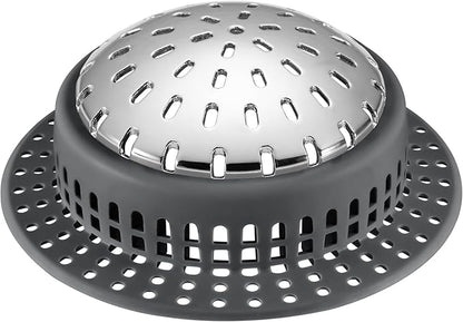 Aluvor Shower Drain Hair Catcher, Shower Drain Cover, Bathtub Drain Hair Catcher for Pop-Up & Regular Drains
