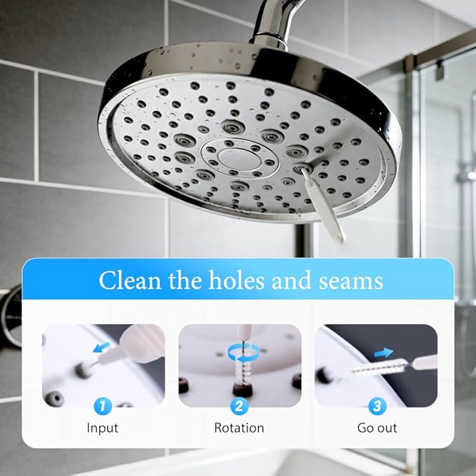 Shower Head Cleaning Brush for Small Hole, 2026 Upgrade Gap Hole Anti-Clogging Cleaning Brush, Multifunctional Shower Head Cleaning Brushes for Household Bathroom (40 Pcak)