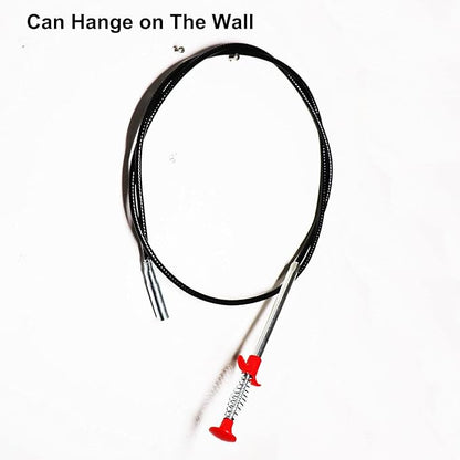 Drain Snake Drain Clog Remover Flexible Grabberable Pick Up Cleaning Tool Reacher Claw Stick, Drain Auger Grab Trash Hairs from Drain,Sink,Bathroom Tub Toilet Hose (62 Inch Drain Snake Tool)