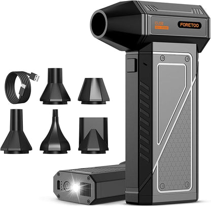 Compressed Air Duster-150000RPM Super Power Cordless Air Duster, Rechargeable Brushless Motor Durable Power Blower with SOS LED Light,Adjustable Dust Blower for Computer, Pet,Outdoor, House and Car