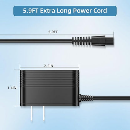 9V Charger Compatible with LABIGO Electric Spin Scrubber, Replacement Charger for Labigo Cordless Spin Scrubber LA1 Pro, for Voweek VWS211 Power Supply Cord