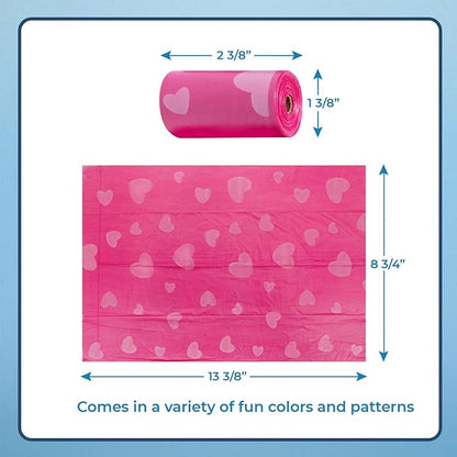 Best Pet Supplies Dog Poop Bags for Waste Refuse Cleanup, Doggy Roll Replacements for Outdoor Puppy Walking and Travel, Leak Proof and Tear Resistant, Thick Plastic - Assorted 2, 150 Bags