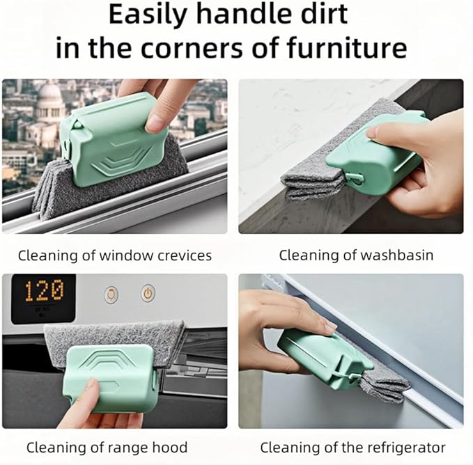 Magic Window Track Cleaner, 2025 Upgrad Window Groove Cleaning Brush Tools Set, Hand-held Window Track Cleaner Brushes Tools Set for Window lides Gaps Tile Lines Shutter Car Vents (Colorful 3PCS)