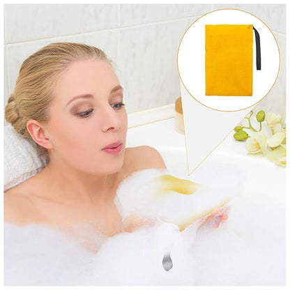 Soap Saver Bag, Soap Bag Soft for Shower, Exfoliating Mesh Soaps Saver Pouch Bags for Facial Body Cleansing Foaming (4.7''x7.8'', Grey, Black, Pink, Yellow, Orange, Blue)