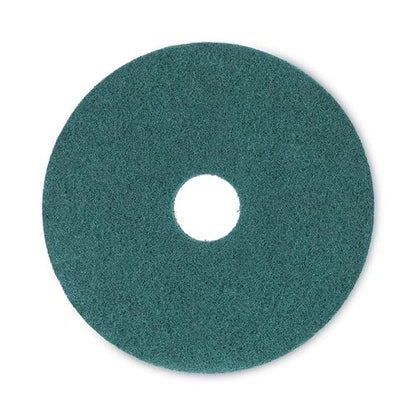 Boardwalk BWK4016GRE Standard Heavy-Duty Scrubbing Floor Pads, 16" Diameter, Green (Case of 5)