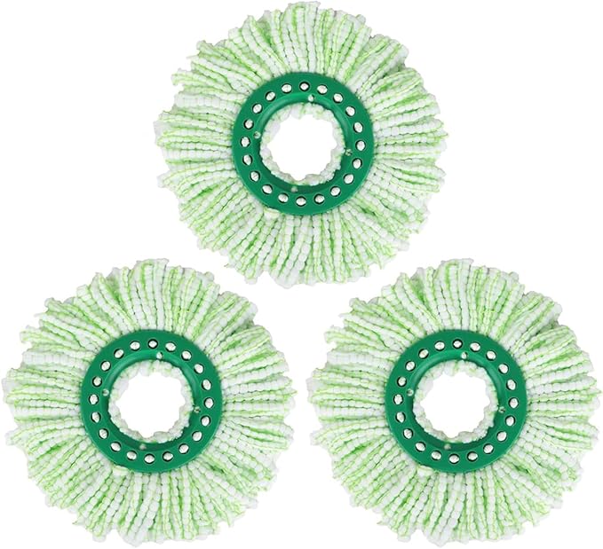 Mop Head Replacement for Libman Tornado Spin Mop System, Resuable Microfiber Mop Refill Pad, Easy to Replace, Machine Washable（3 Pack）