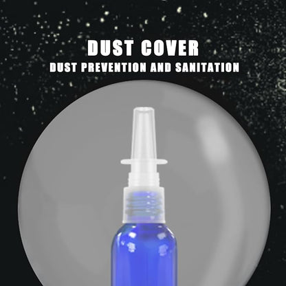 GIVAMEIHF Nasal Spray Bottle Spray Glass Bottles 4Pcs 1oz (30ml) with Press Spray Head Refillable Portable Fine Mist, funnel, dropper,label, empty nose spray glass bottle blue nasal spray bottle