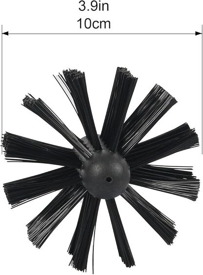 ‌AOGYikang 4” Chimney Brush Head - Heavy-Duty Cleaning Brush Head, 100mm/4in Dryer Vent Cleaner Brush Head, 4-Inch Cleaning Brush Head for Fireplace, Vent Pipe