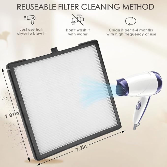 CoFashion Nail Dust Collector for Nails Dust Remove, Nail Acrylic Dust Collector Powerful Nail Duster Collector, One-Button Control Nail Duster Collector Filter White Manicure Vacuum with a Brush