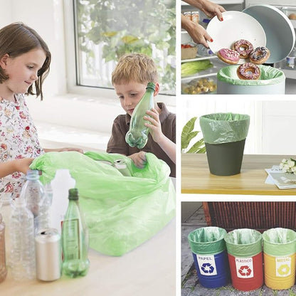 Jaoul Trash Bags 1.2 Gallon, Small Garbage Bags, Strong & Unscented Mini Trash Bags for Kitchen, Bathroom, Office, Restroom, Car, Black, 80 Counts