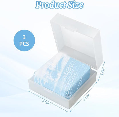 3PCS Travel Soap Case Compatible with DR. Squatch Soap Holder Container with Draining Pad & Lid, Fits Bars Square, Waterproof Portable Travel Holder for Bathroom Gym Camping Outdoor Use