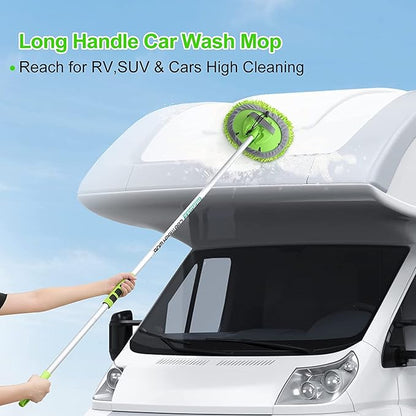 Wontolf 17pc Car Wash Kit, Car Cleaning Kit with Car Wash Brush Long Handle, Car Wash Soap, Interior Cleaner, Wheel Cleaner, Window Squeegee, Car Interior Detailing Kit for Cars Trucks RVs SUVs