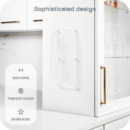 Manterio Wall Mount Plastic Bag Organizer | Durable Plastic Grocery Bag Saver | Smudge Proof, Fingerprint Resistant (Acrylic)