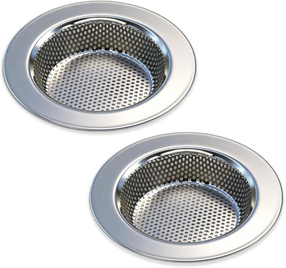 Seatery 2PCS Kitchen Sink Strainers, Sink Drain Filter, Sink Basket Strainer, 4.5 Inch Stainless Steel Sink Drain Strainer, Food Scraps Catcher for Kitchen