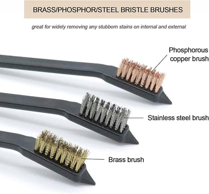 Gun Cleaning Brushes Picks Kit Set Brass Copper Steel Nylon Stainless Steel Ploymer Pick Set Bristle Brushes