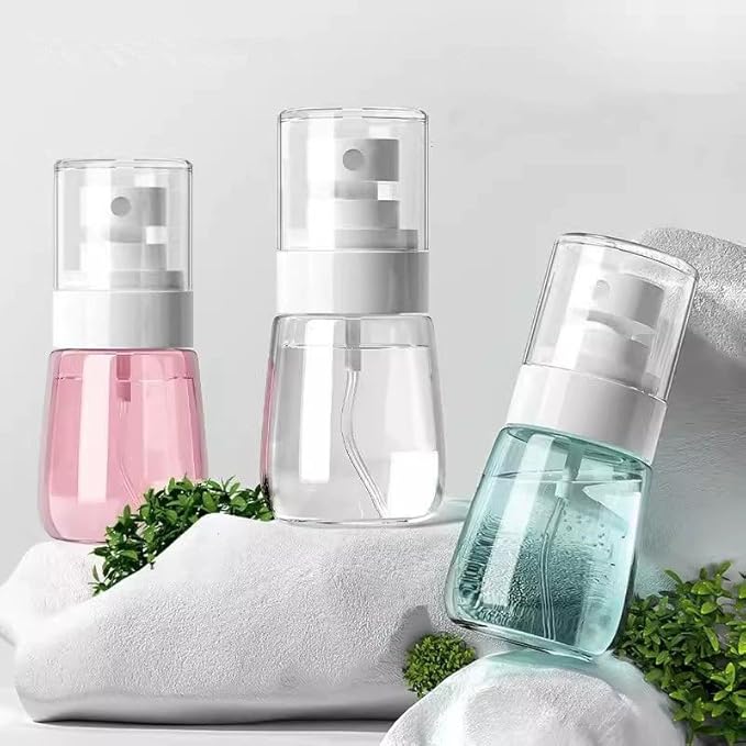 12 Pack 1oz 30ml Travel Spray Bottles TSA Approved - Leakproof Plastic Fine Mist Sprayers for Toiletries, Skincare & Plants, Portable Mini Sprayer Set with Secure Caps & Assorted Colors