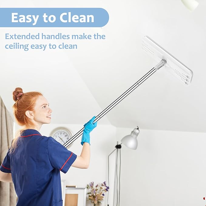 BOSHENG Mop Handle Extension Rods, for Extending Flat Mop, Mop Replacement Handle, Adjustable Steel Mop Handle Rods, 5 Pack