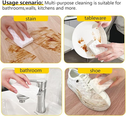 Melamine Sponge,50 Pack 2X Density Magic Sponges Eraser in Bulk,Melamine Foam Cleaner for Kitchen, Bathroom,Bathtub, Sink,Furniture, Wall Cleaner
