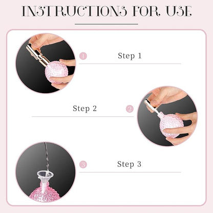 Pink Vintage Perfume Bottles Empty, 3.4oz 100ml Refillable Glass Perfume Atomizer, Reusable Travel Cologne Dispenser for Liquid Cosmetic Home Decor