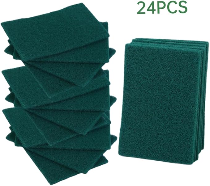 Heavy Duty Scouring Pads Non Scratch Cleaning Sponge Kitchen Dishwashing Fibre Scrubber 24PCS Cleaning scouring Pads