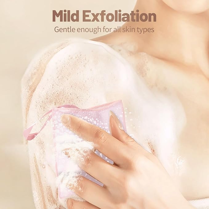 3pcs Bar Soap Saver Bag, Soft Organza Mesh Soap Pouch for Shower, Washing Body, Foamy Lather, Faster Drying &Extending Bar Conditioner Lifespan, Mild Exfoliation- Rose Pink, Mint Green, Creamy