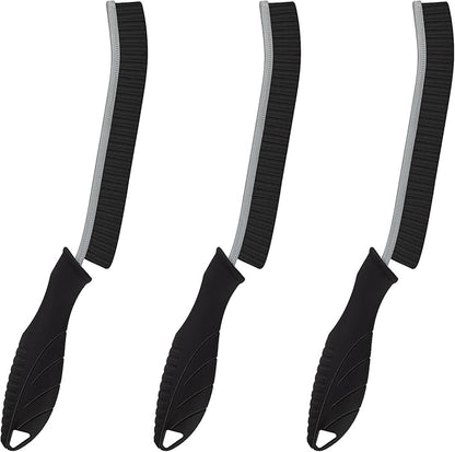 KMOSENIA Cleaning Brush - 3 Pcs Hard Bristle Crevice Cleaning Brush, Grout Brush, Scrub Brush Cleaning Supplies, Gap Cleaning Tools for Bathroom Kitchen Toilet Window Track (3, Black)