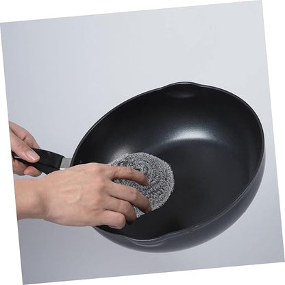 Alipis 6pcs Stainless Steel Pot Scrubbers Set Heavy Duty Wire Ball Cleaners for Kitchen Metal Sponge for Pot and Pan Cleaning for Home Chefs and Kitchen Use