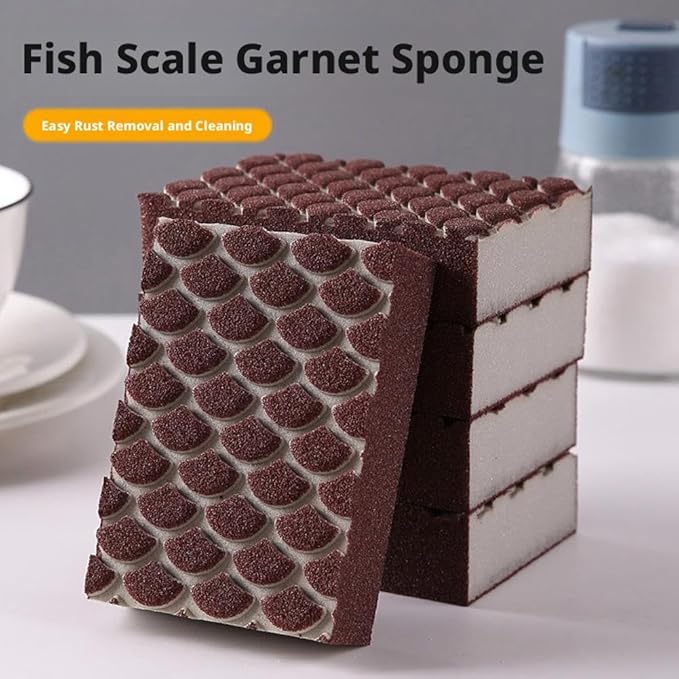Magic Emery Cleaning Sponge, Convenient Scrub Sponge, Heavy Duty Wok Sponges with Strong Decontamination, Multi Functional Cleaning Supplies for Kitchen Pots Pans and Household Use
