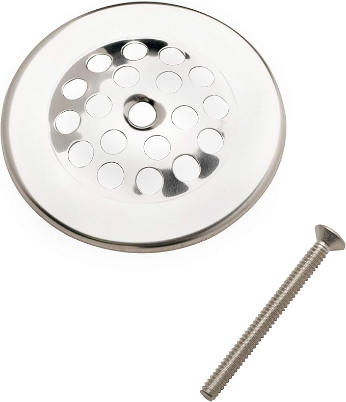 Plumb Pak PP826-64 Bathtub Dome Grid Strainer with Screw, 3", Polished Chrome