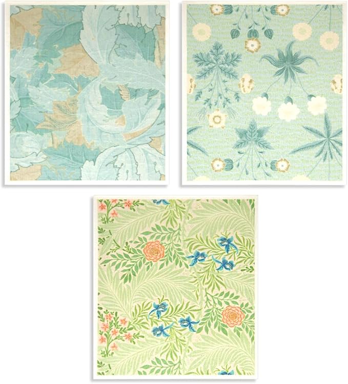 6 - Pack Swedish Kitchen Dish Cloths - Reusable Paper Towels for Counters & Dishes - Eco Friendly Cellulose Sponge Cloth (Flower Pattern)