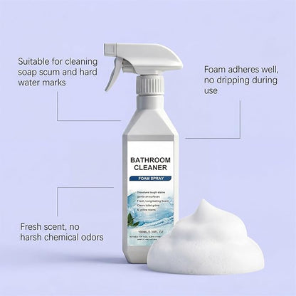 Scale Remover Bathroom Cleaner, Bathroom Descaler Foam Cleaner Spray, for Tiles, Glass, Stainless, Steel, Natural Stone (1Pc)