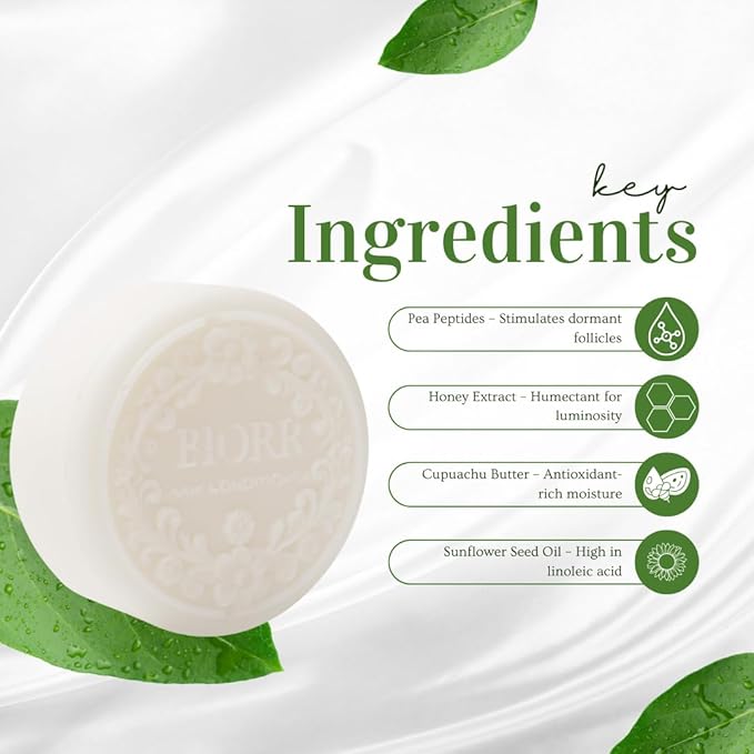 BIORR Rice Water Conditioner Bar – Strengthening & Moisturizing Formula with Argan Oil, Aloe Vera & Shea Butter | Color-Safe, Vegan & Plastic-Free Silky Radiance Citrus Scent