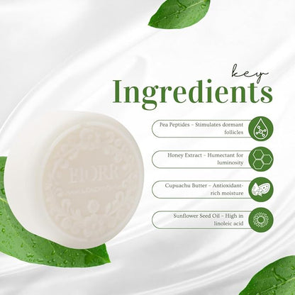 BIORR Rice Water Conditioner Bar – Strengthening & Moisturizing Formula with Argan Oil, Aloe Vera & Shea Butter | Color-Safe, Vegan & Plastic-Free Silky Radiance Citrus Scent