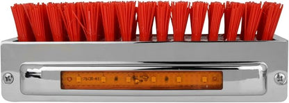 GG Grand General Chrome Aluminum 7-1/2" (L) x 2-5/8" (H) x 3" (D) Boot Caddies (98984), Red brush w/amber/amber led