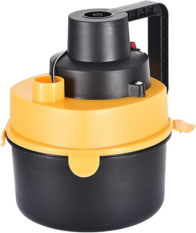 Portable Wet-Dry Vacuum, 12 V Car Vacuum Cleaner, 3 in 1 Portable Shop Vacuum with Blowing Function, Attachments Storage, Perfect, Compact Lightweight, for Cleaning Floor, Upholstery, Gap, Car