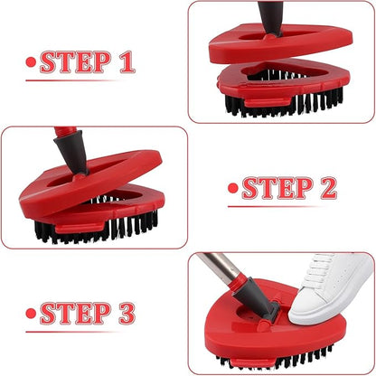 Scrub Brush, 2 Pcs Spin Mop Scrub Brush Head Compatible for O Cedar EasyWring 1-Tank System, Hard Bristle Cleaning Brush for Bathroom, Kitchen, Tub and Tile (2pack Brush)