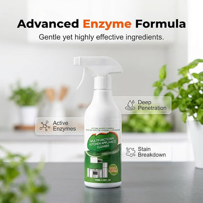 Kitchen Cleaner Spray, Heavy Duty Oil Stain Remover, Multi-Purpose Household Cleaner for Cooktop, Oven, Stove, Range Hood, Fast Grease Cleaning, 100ml/3.38 Fl.Oz (3)