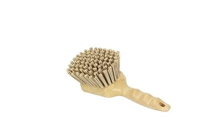 SPARTA 40541EC25 Plastic Scrub Brush, Utility Brush, Kitchen Brush With Hanging Hole For Cleaning, 8 Inches, Tan, (Pack of 6)